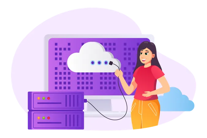Cloud computing Illustration