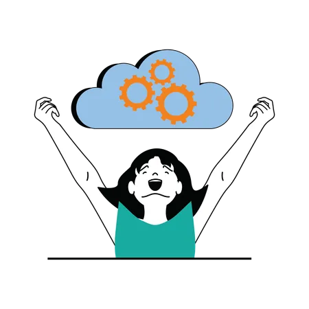 Cloud computing administrator  Illustration