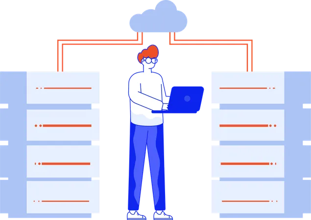 Cloud computing administrator  Illustration
