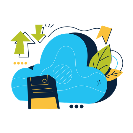Cloud Computing and Data Storage  Illustration