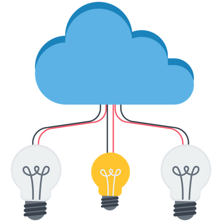 Cloud computing creative ideas  Illustration