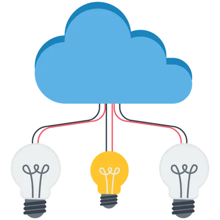 Cloud computing creative ideas  Illustration