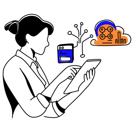 Cloud Computing data analysis  Illustration