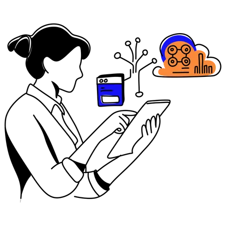 Cloud Computing data analysis  Illustration
