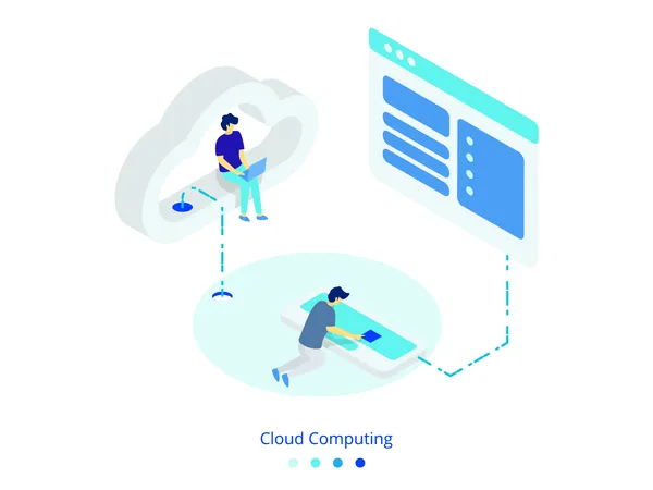 Cloud-Computing-Konzept  Illustration