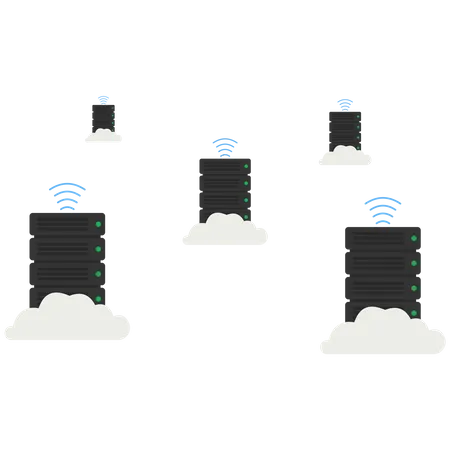 Cloud computing network  Illustration