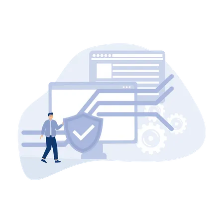 Sicherheit von Cloud-Computing-Netzwerken  Illustration