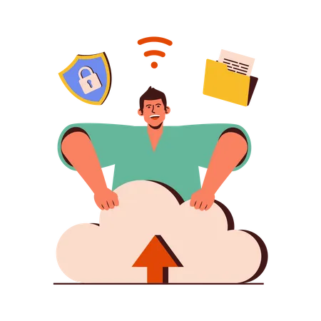 Cloud computing security  Illustration