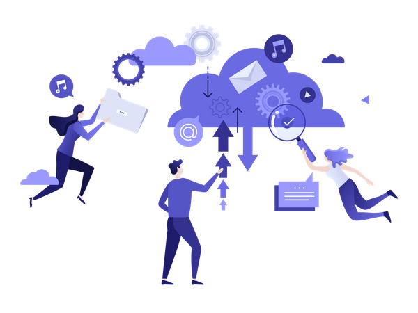 Cloud computing service  Illustration