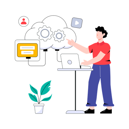 Cloud computing service  Illustration