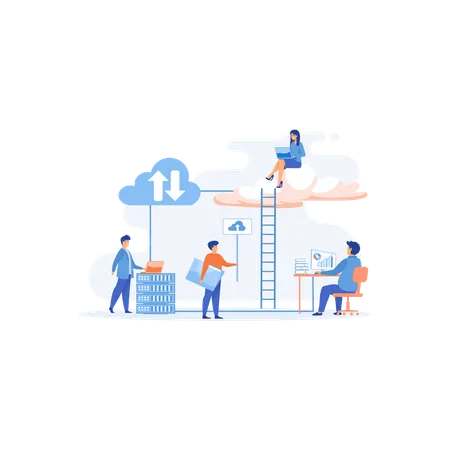 Cloud Computing Service  Illustration