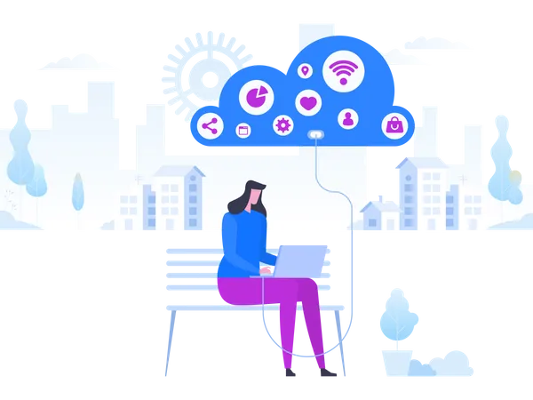 Cloud computing service  Illustration