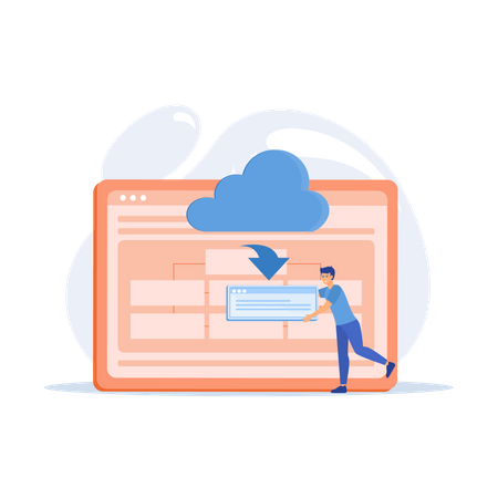 Cloud computing service  Illustration