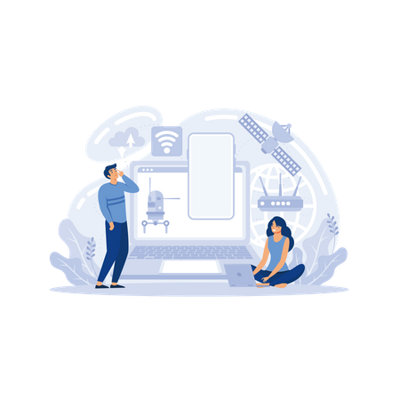 Cloud Computing Services  Illustration