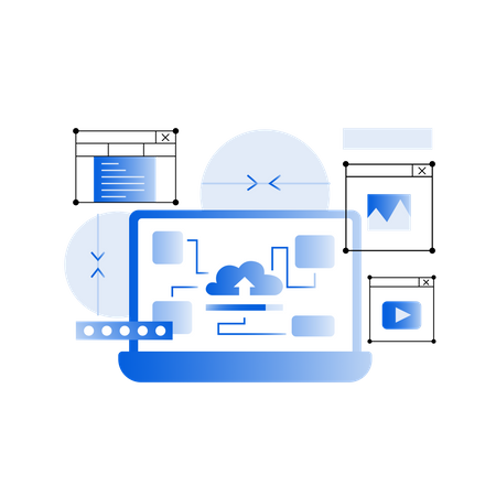 Cloud Computing Software  Illustration