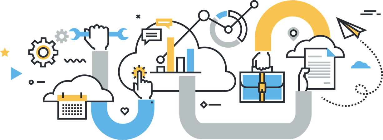 Cloud-Computing-Technologie  Illustration