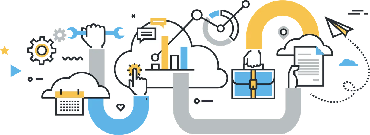 Cloud-Computing-Technologie  Illustration