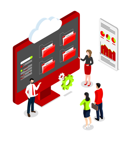 Cloud-Computing-Technologie  Illustration