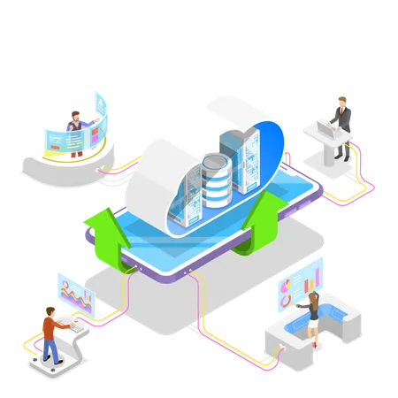 Cloud-Computing-Technologie  Illustration