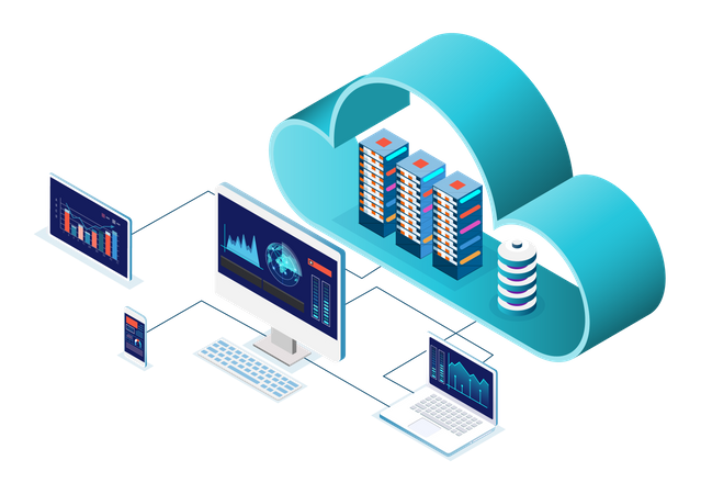 Cloud-Computing-Technologie  Illustration