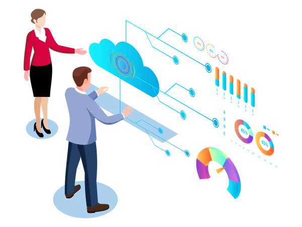 Cloud computing technology  Illustration