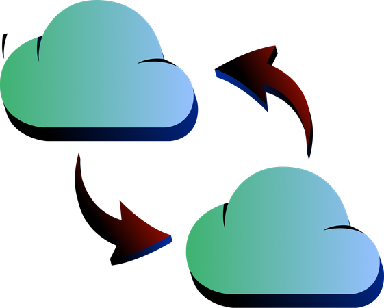 Cloud Computing Upload  Illustration