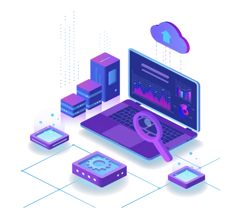 Cloud data analysis  Illustration