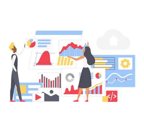 Cloud data analysis  Illustration