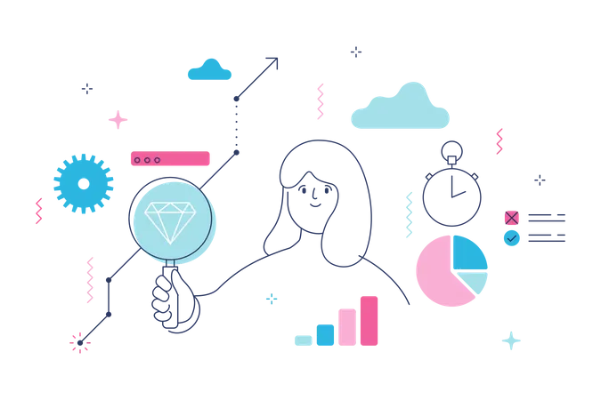 Cloud data analysis  Illustration