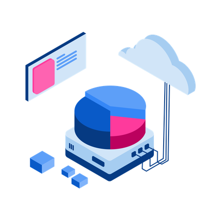 Cloud data and analysis  Illustration