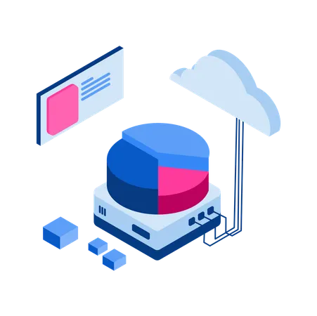 Cloud data and analysis  Illustration