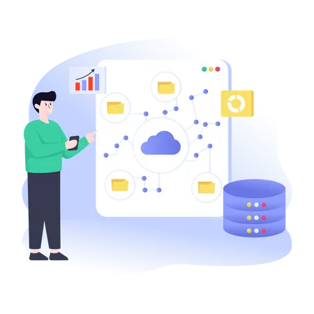 Cloud data architecture Illustration