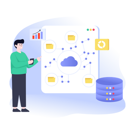 Cloud data architecture  Illustration