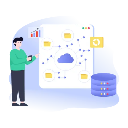 Cloud data architecture  Illustration