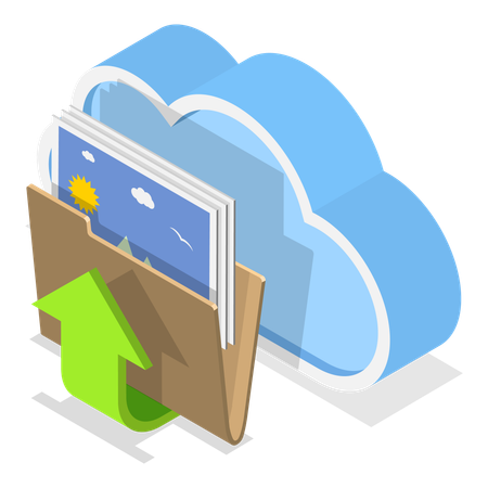 Cloud data backup  Illustration