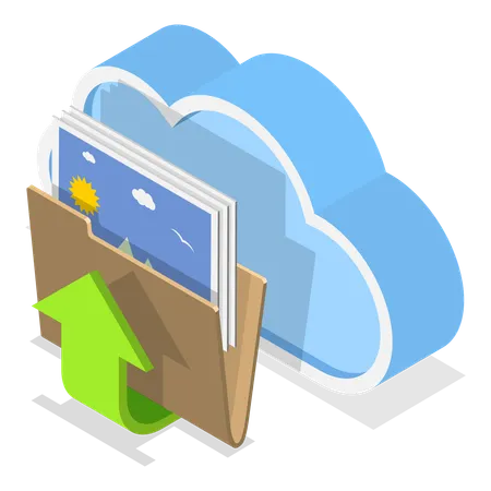 Cloud data backup  Illustration