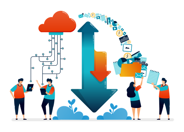 Cloud Data Center  Illustration