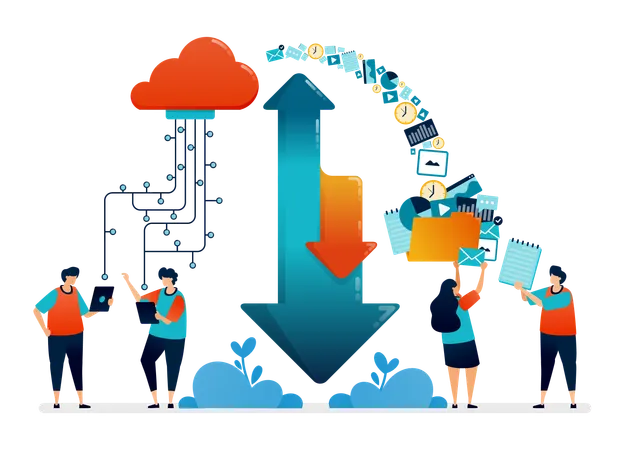 Cloud Data Center  Illustration