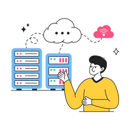 Cloud Data Center  Illustration