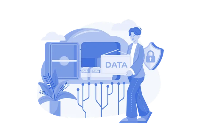 Cloud Data Center  Illustration