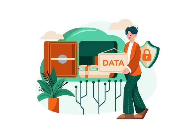 Cloud data center  Illustration