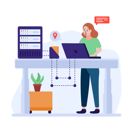 Cloud data center  Illustration