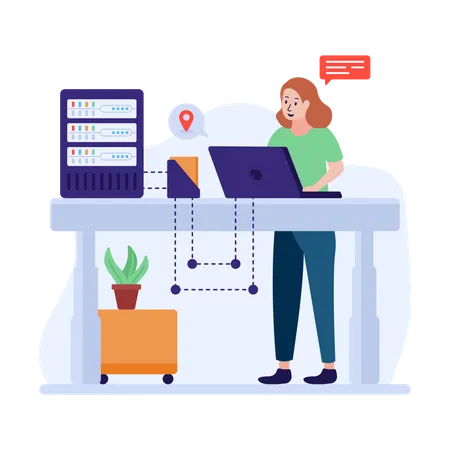 Cloud data center  Illustration