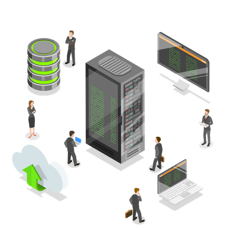 Cloud data center  Illustration