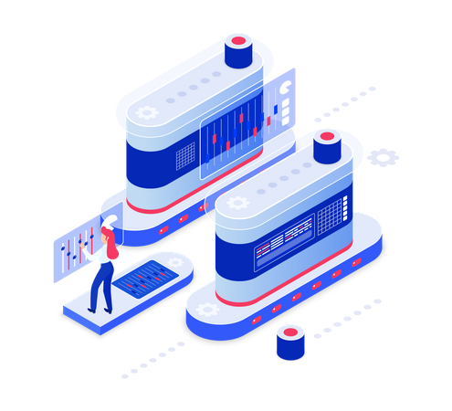 Cloud Data Center  Illustration