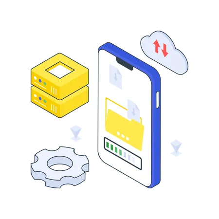 Cloud data exchange  Illustration