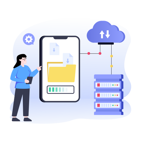 Cloud data exchange  Illustration