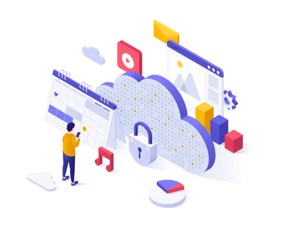 Cloud Data  Illustration