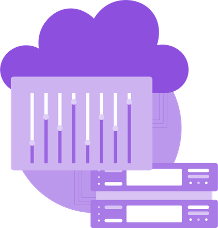 Cloud data management  Illustration