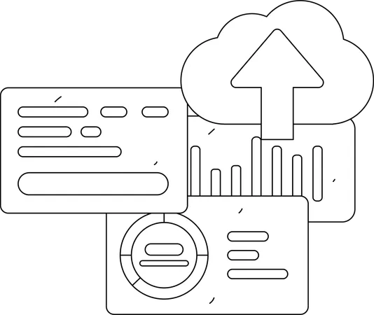 Cloud data management  Illustration